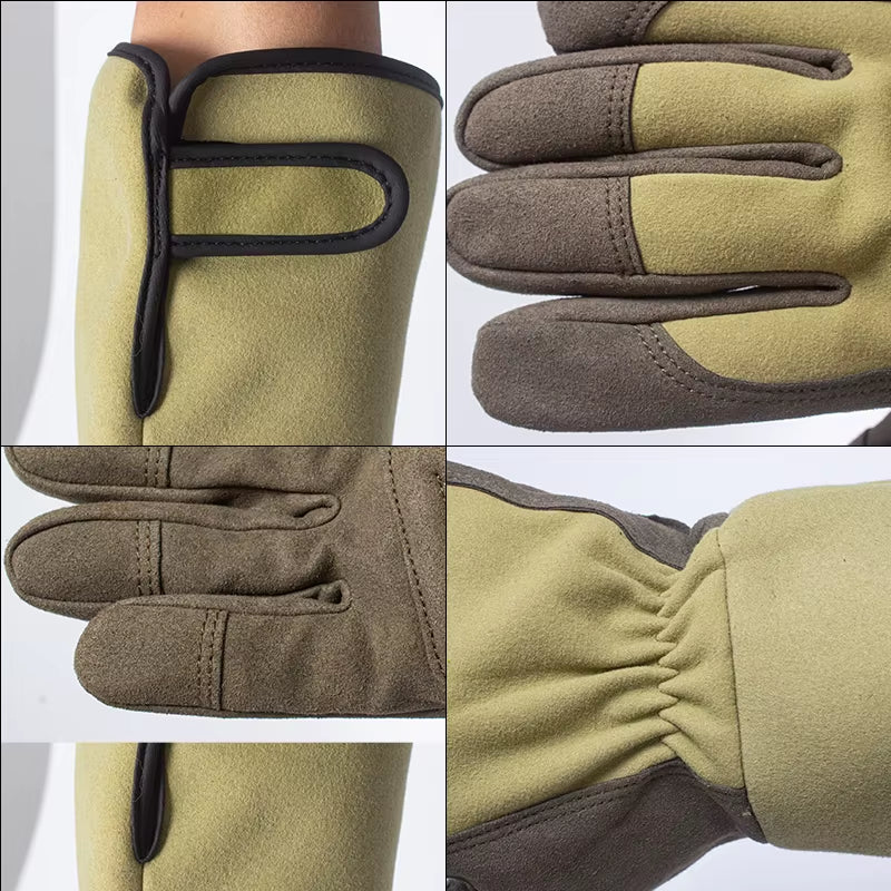 Long Style Gardening Gloves Thorn Proof Gloves Canvas Rose Pruning Garden Gloves with Touch Screen Breathable Work Gloves
