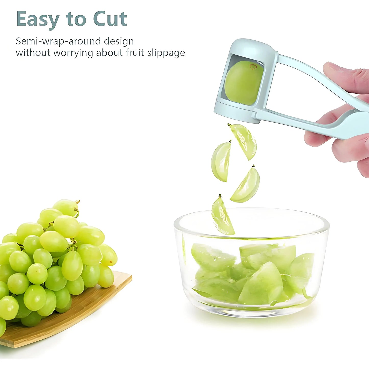 Grape Slicer Grape Cherry Tomato Strawberry Cutter Suitable for Vegetable Fruit Salad Stainless Steel Kitchen Small Tool