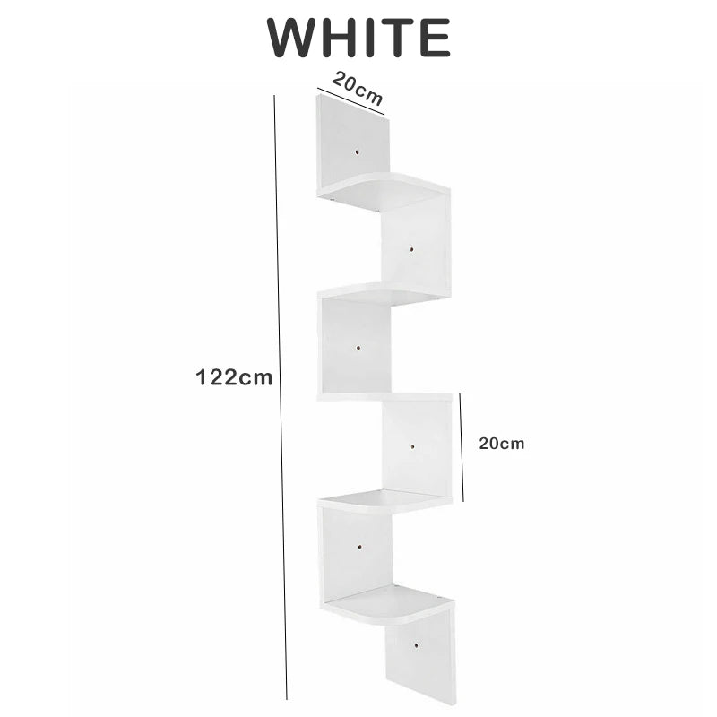3/5 Layers Corner Storage Shelf Floating Shelves Home Decorations Wall Shelf Corner Bookshelf Kitchen Organizers