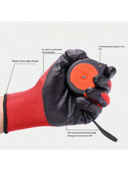 12/8/4 Pairs/Pack, Multifunctional Work Gloves Gardening Gloves and Heavy Duty Work Gloves