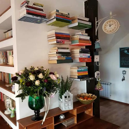 Invisible Wall Mounted Shelves Floating Bookshelf Book Storage Rack Decorative Hanging Stand Wall Decor Modern Storage Holder