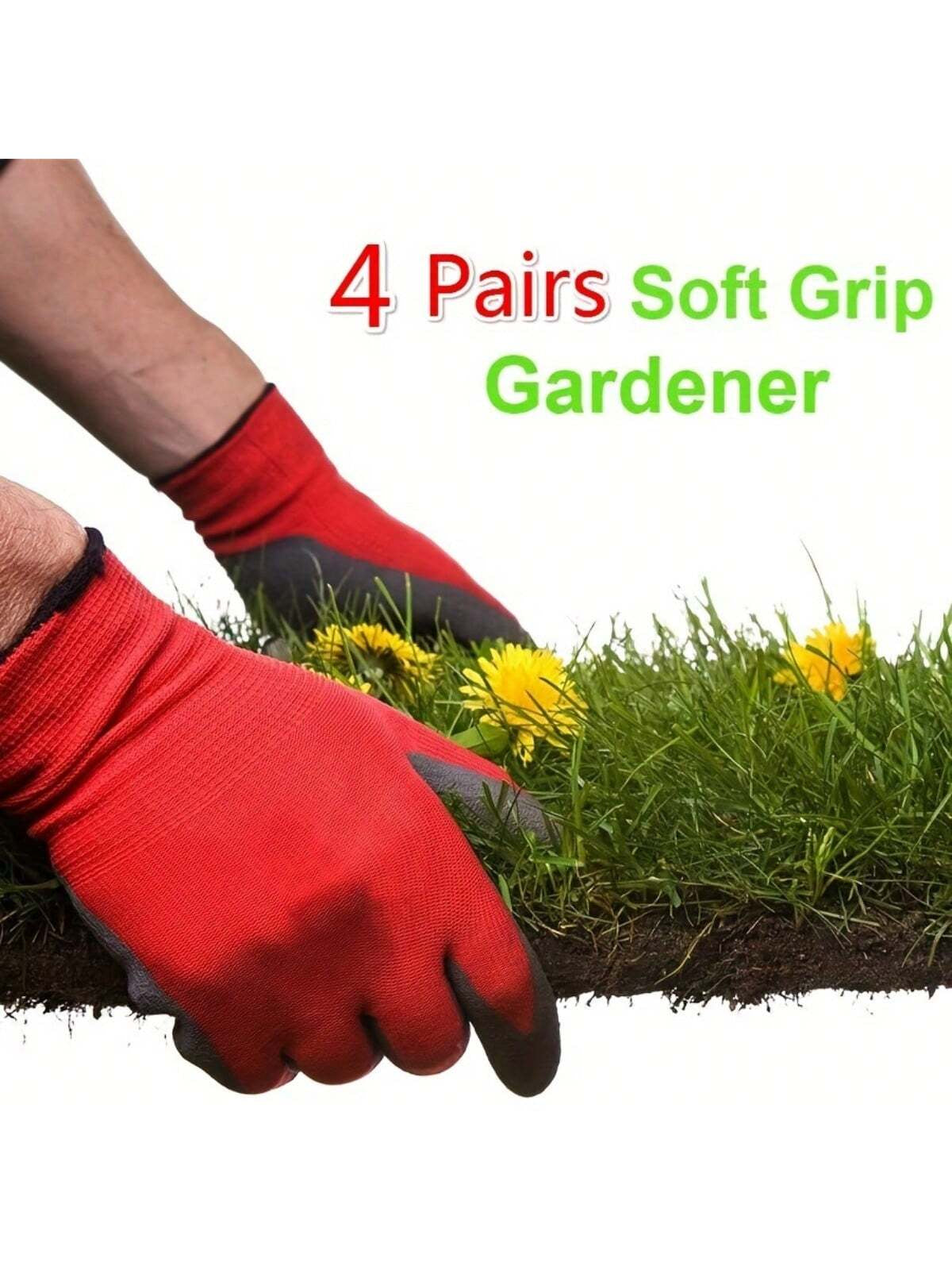 12/8/4 Pairs/Pack, Multifunctional Work Gloves Gardening Gloves and Heavy Duty Work Gloves