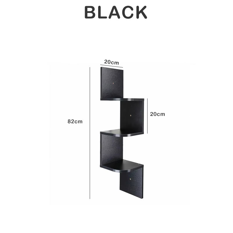 3/5 Layers Corner Storage Shelf Floating Shelves Home Decorations Wall Shelf Corner Bookshelf Kitchen Organizers