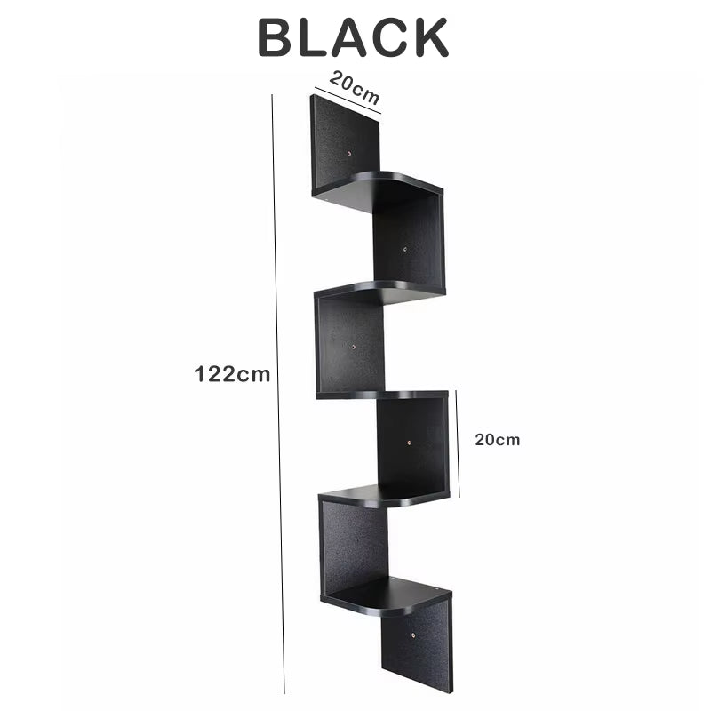 3/5 Layers Corner Storage Shelf Floating Shelves Home Decorations Wall Shelf Corner Bookshelf Kitchen Organizers